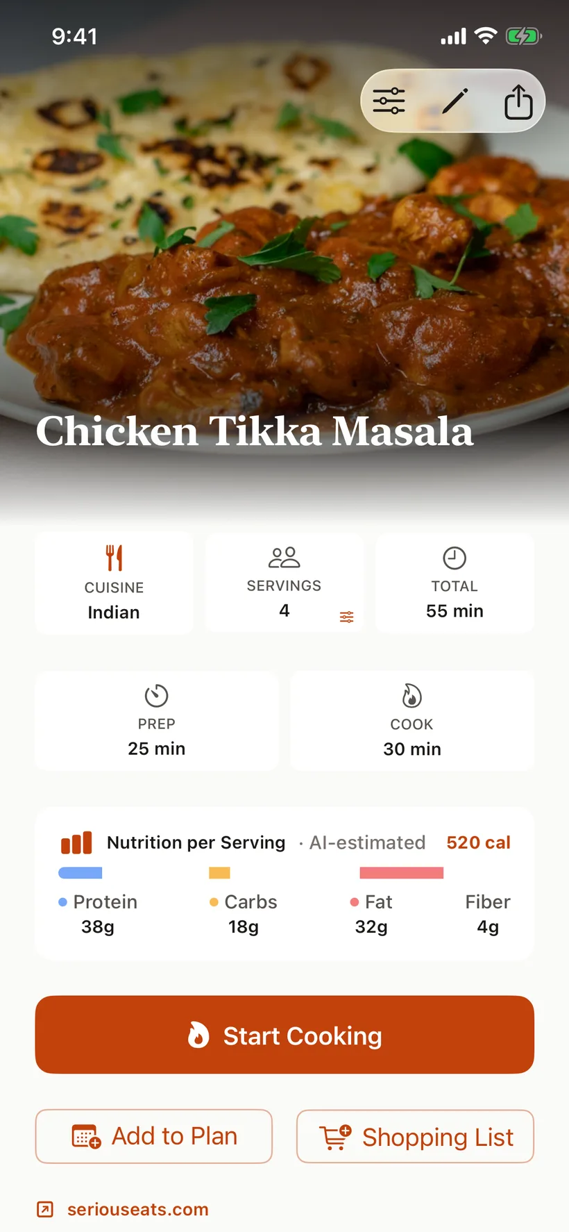 A clean recipe in SeeMeCook
